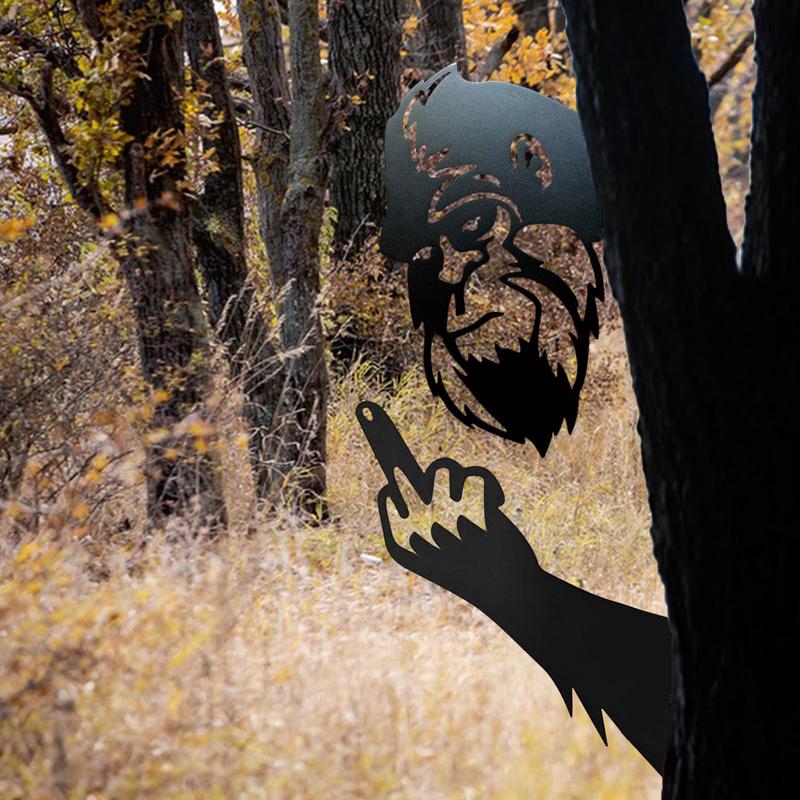 Peek a Boo Flipping Off Sign