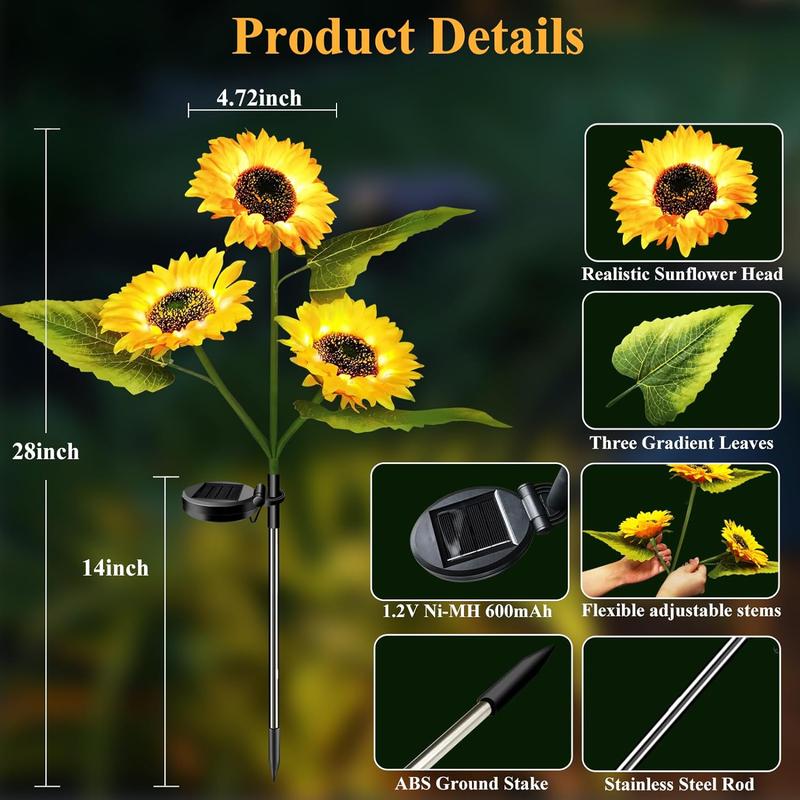 Solar LED Sunflower Lights
