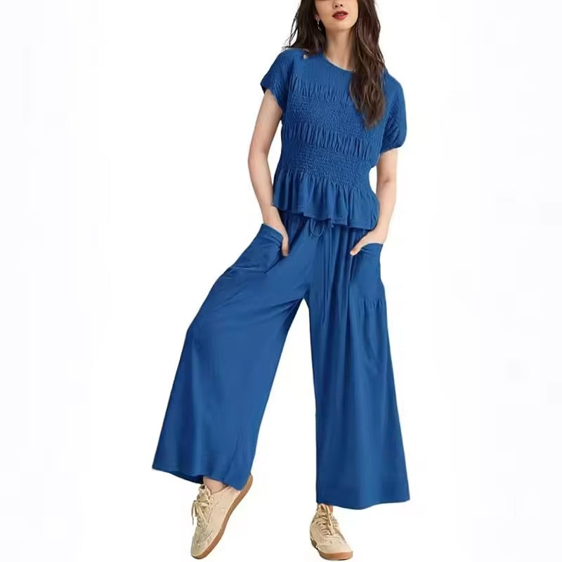 Smocked Top & Pants Set