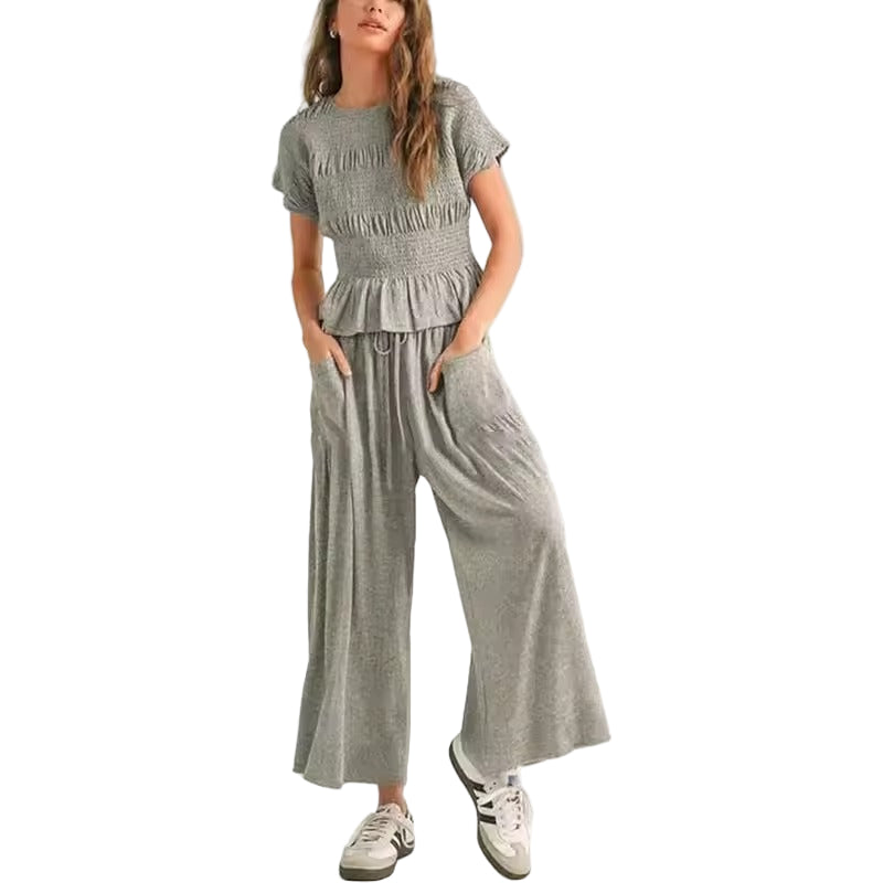 Smocked Top & Pants Set