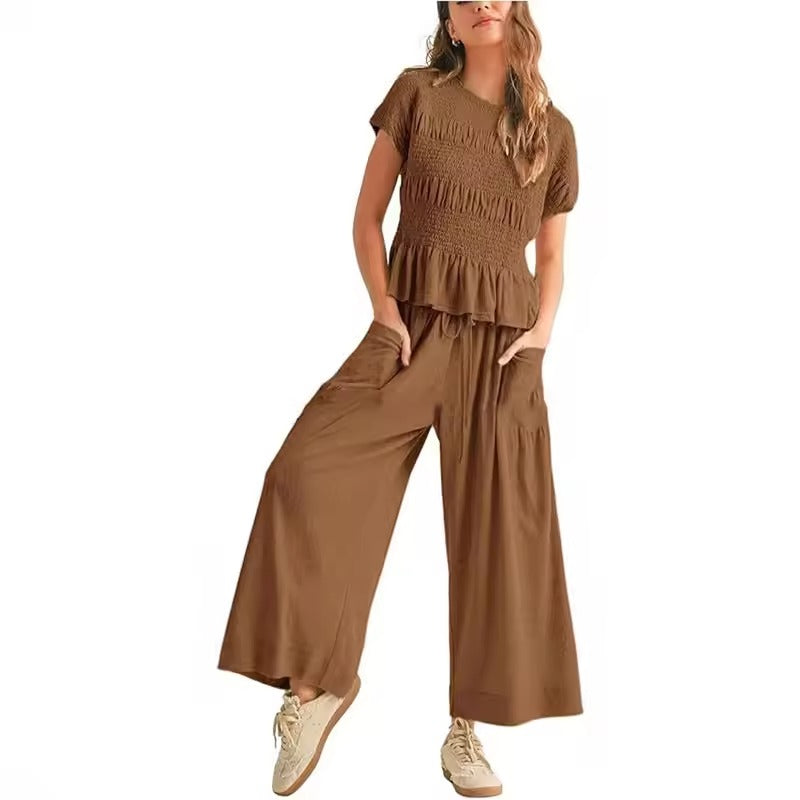 Smocked Top & Pants Set
