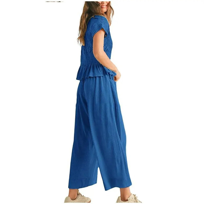 Smocked Top & Pants Set