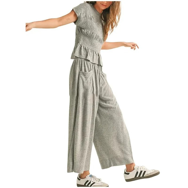 Smocked Top & Pants Set