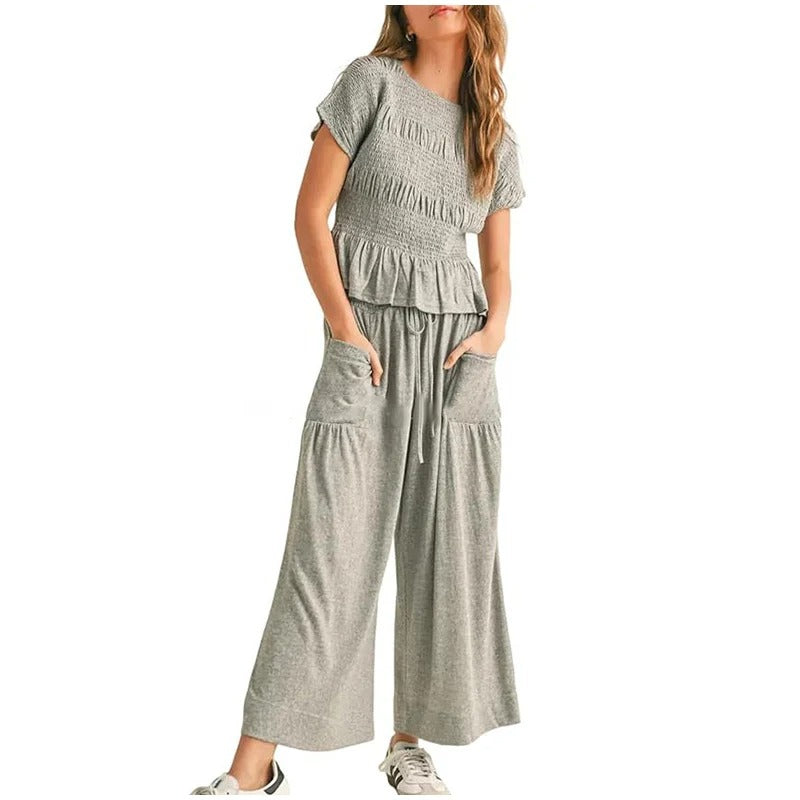 Smocked Top & Pants Set