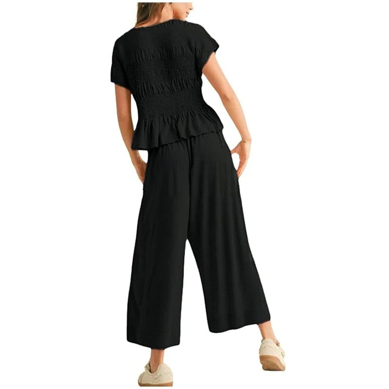 Smocked Top & Pants Set