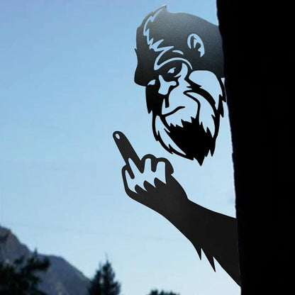 Peek a Boo Flipping Off Sign