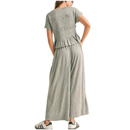 Smocked Top & Pants Set